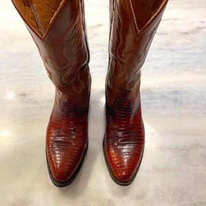 Cowboy boots, leather & Lizard